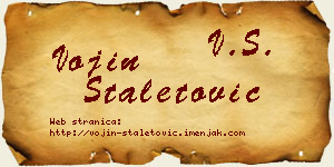 Vojin Staletović vizit kartica